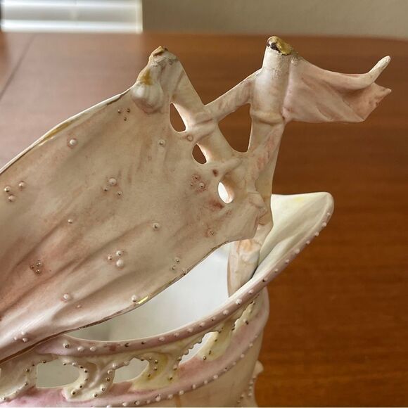 Vintage RARE One of a kind Porcelain Ceramic Goddess on a Ship Decor Art - Picture 5 of 16